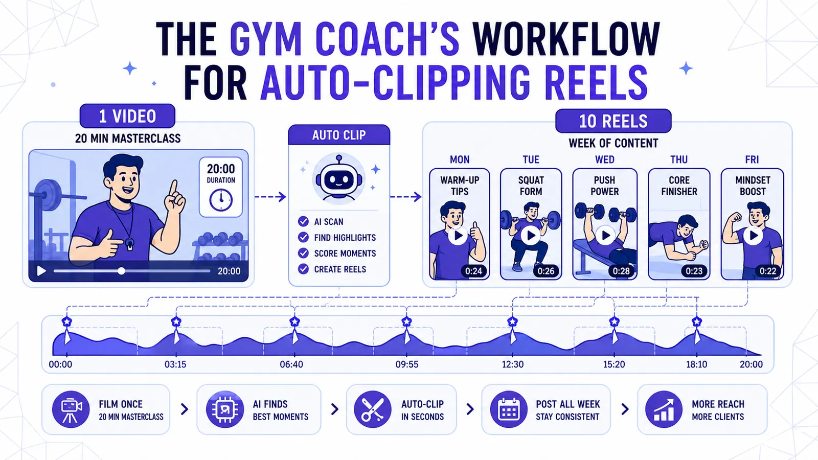 The Gym Coach's Workflow for Auto-Clipping Reels