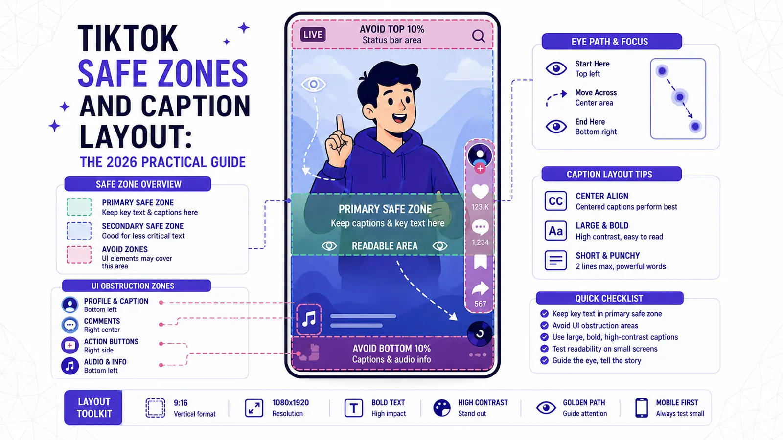 TikTok Safe Zones and Caption Layout: The 2026 Practical Guide